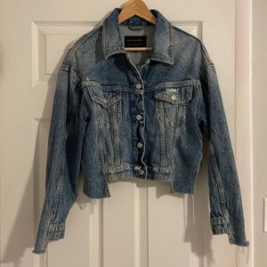 All Saints cropped jean jacket